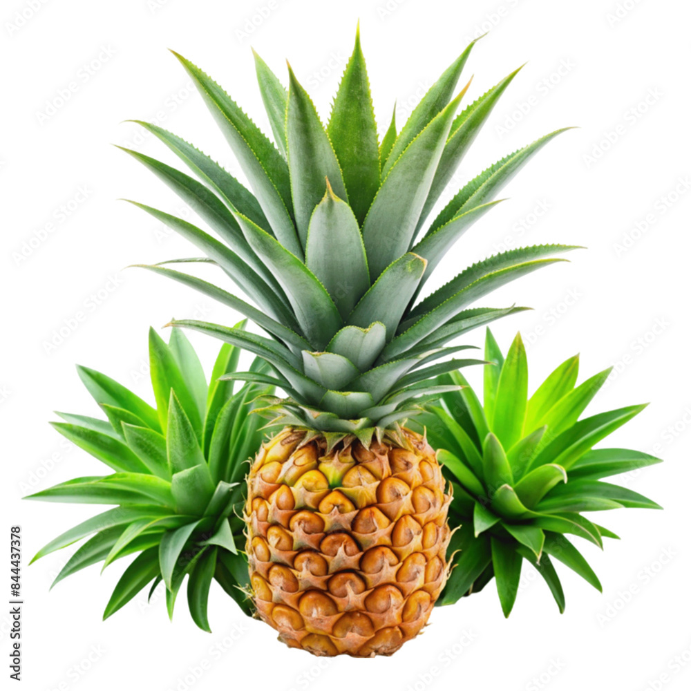 Pineapple leaves isolated on transparent background. Pineapple leaves isolated on transparent background.