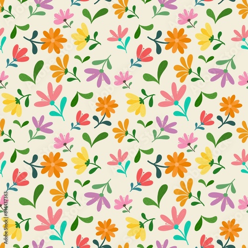 seamless pattern with flowers