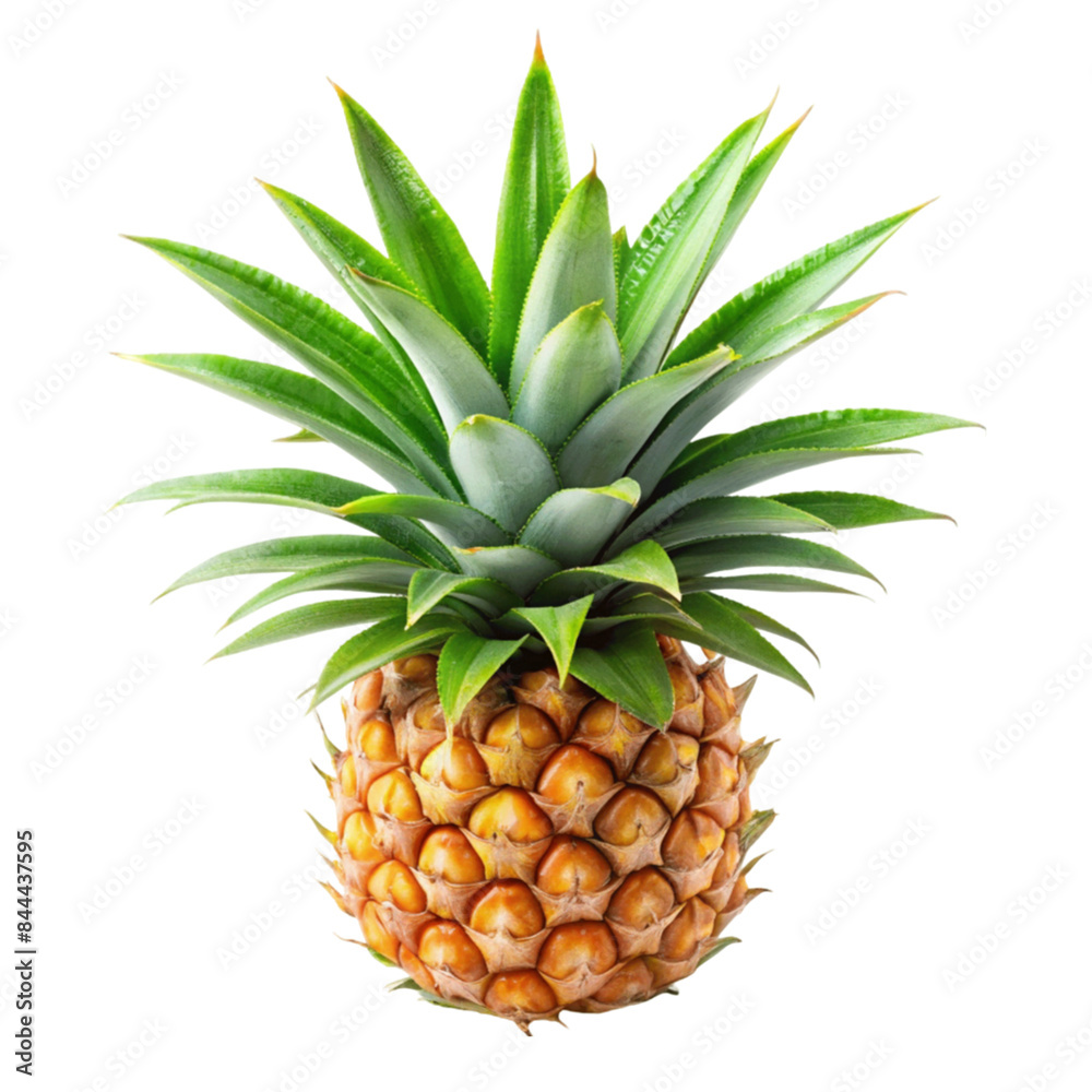 Fototapeta premium Pineapple leaves isolated on transparent background.