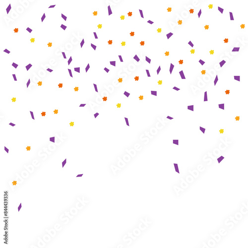 Confetti. Festive confetti in flat style on a white background. Background with colored confetti for cards, posters, background.