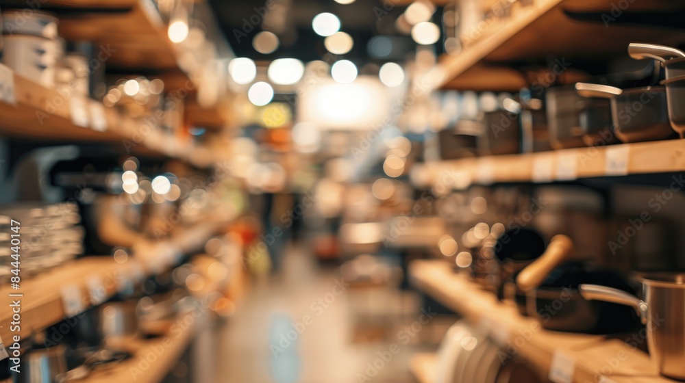 Blurred background of shopping for kitchen tools at the closest store Blurred background of shopping for kitchen tools at the closest store