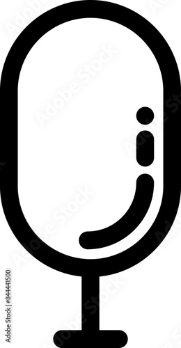 Black Microphone Icon for Voice Recording