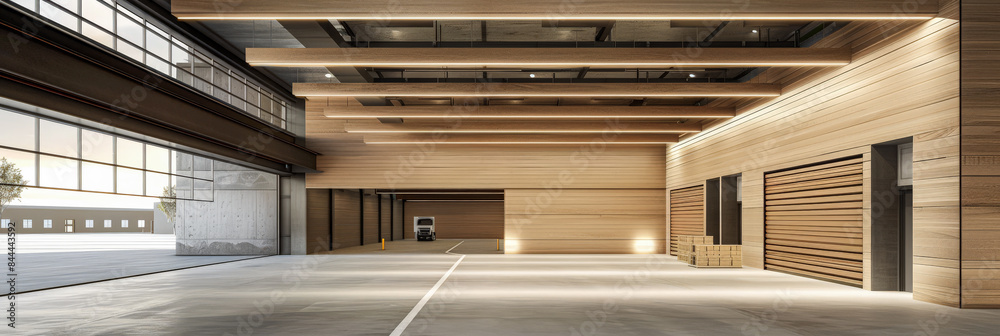 Industrial empty warehouse space with copyspace for text. Industrial empty warehouse space with copyspace for text.