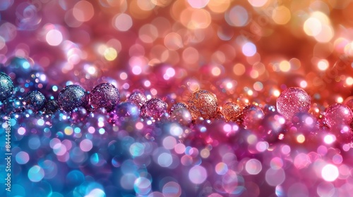 A colorful and abstract blurred background with lights and glitter