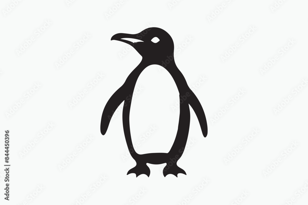 Obraz premium Penguin silhouette vector illustration