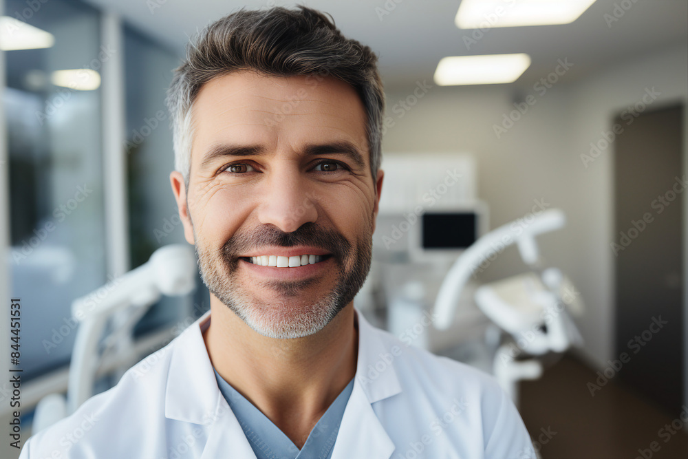 Generative AI Portrait of experienced doctor at hospital patient examination consultation medicare Generative AI Portrait of experienced doctor at hospital patient examination consultation medicare