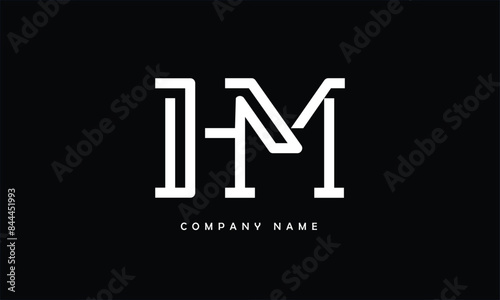 HM, MH, H, M Abstract Letters Logo Monogram photo