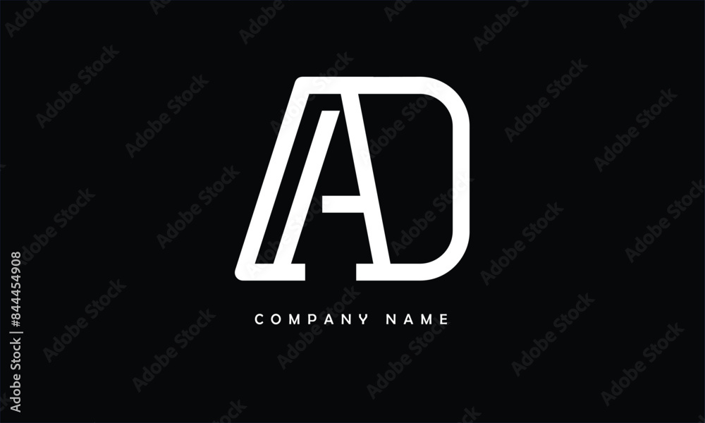 AD, DA, A, D Abstract Letters Logo Monogram AD, DA, A, D Abstract Letters Logo Monogram