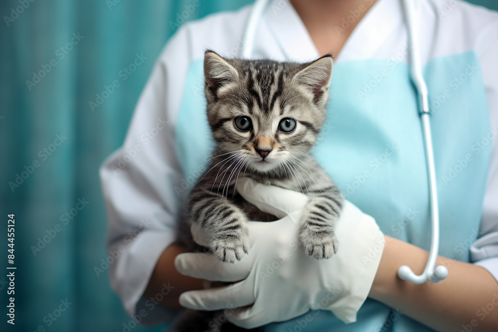 AI generated image of professional veterinarian animal doctor in veterinarian clinic office AI generated image of professional veterinarian animal doctor in veterinarian clinic office