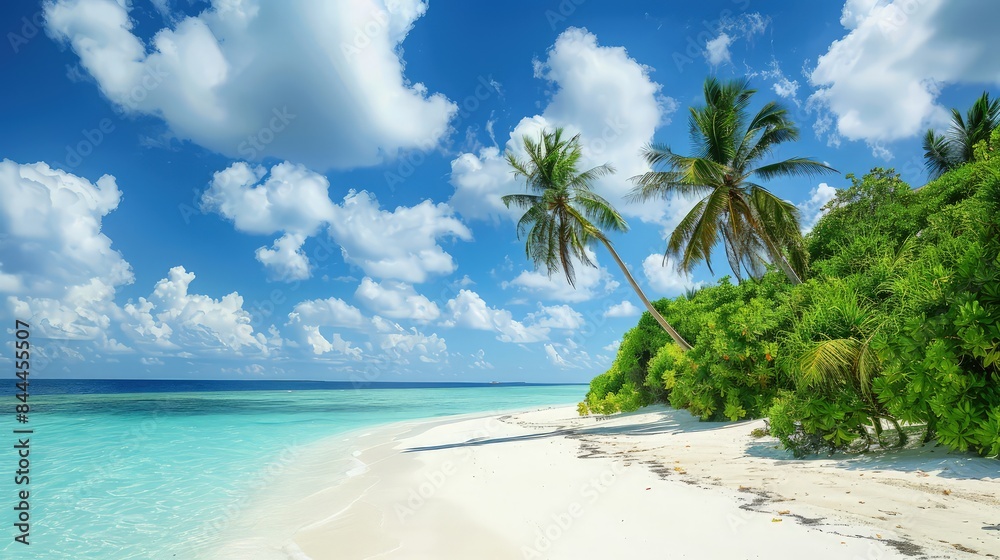 Obraz premium A breathtaking sea view during sunset, with the golden rays reflecting off the calm waters. The sky is painted in shades of orange, pink, and purple,