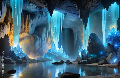 crystal in the cave