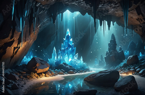 crystal in the cave