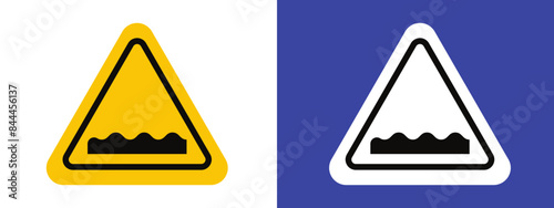 Free Download Speed Ramp Warning Sign Promote Road Safety with Speed Reduction Alerts - GFXLoad