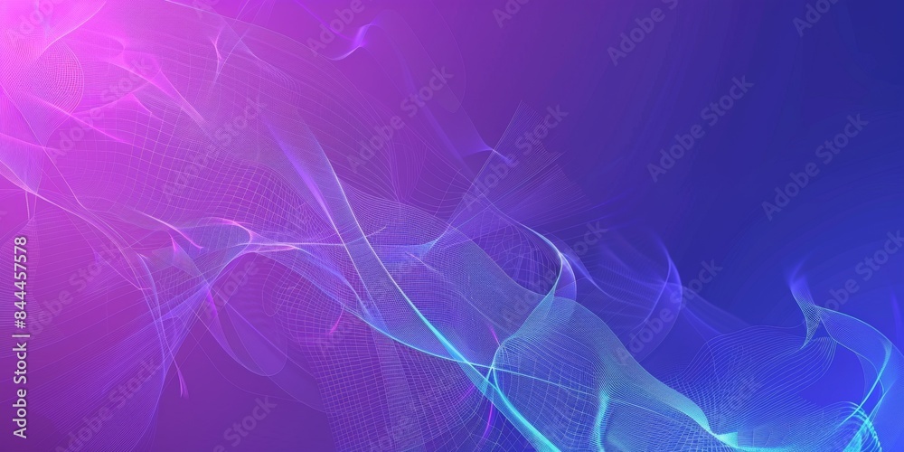 Fototapeta premium abstract background network minimalist, blue and purple tones, subtle, technology, simple, geometric