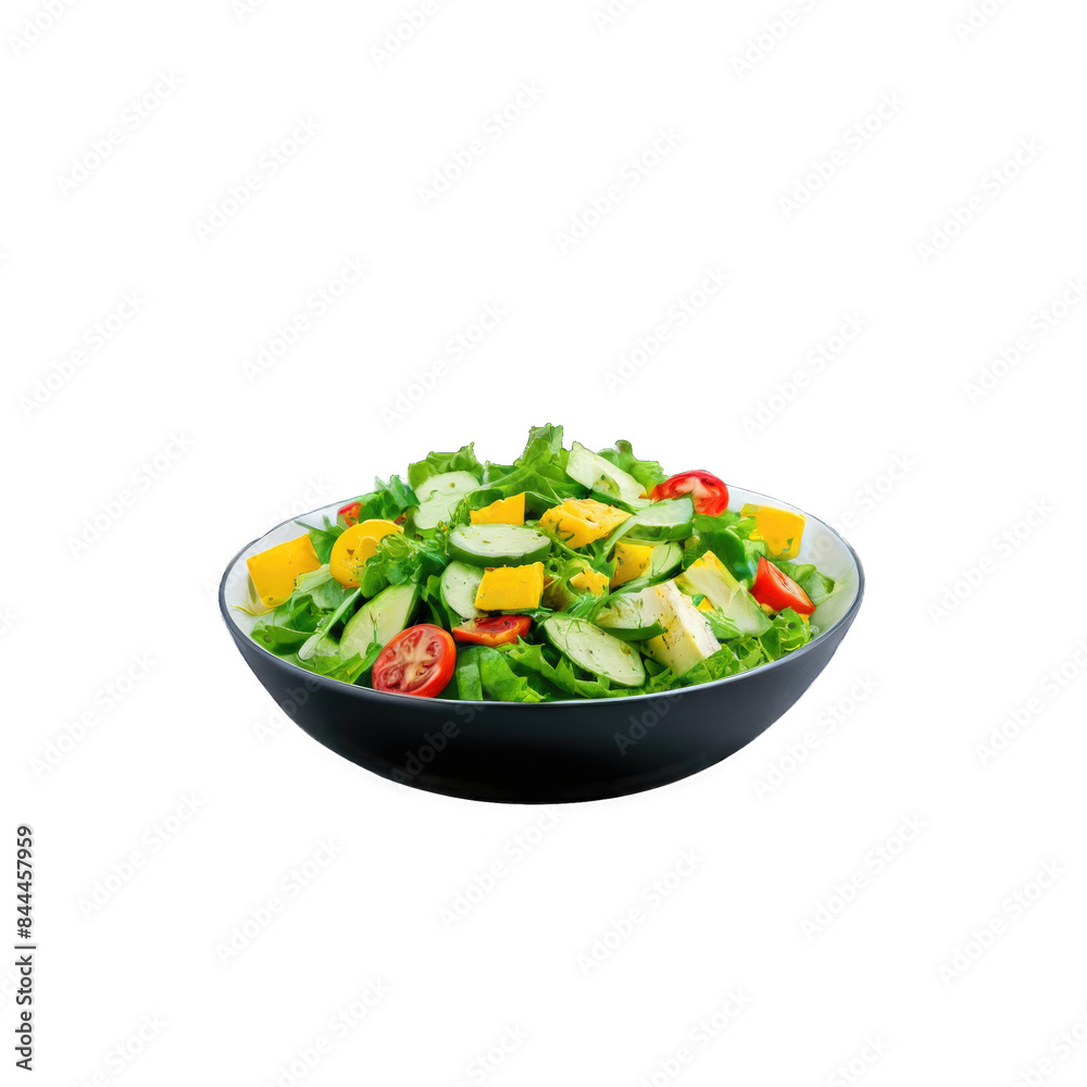 Plate of summer salad isolated illustration. Plate of summer salad isolated illustration.