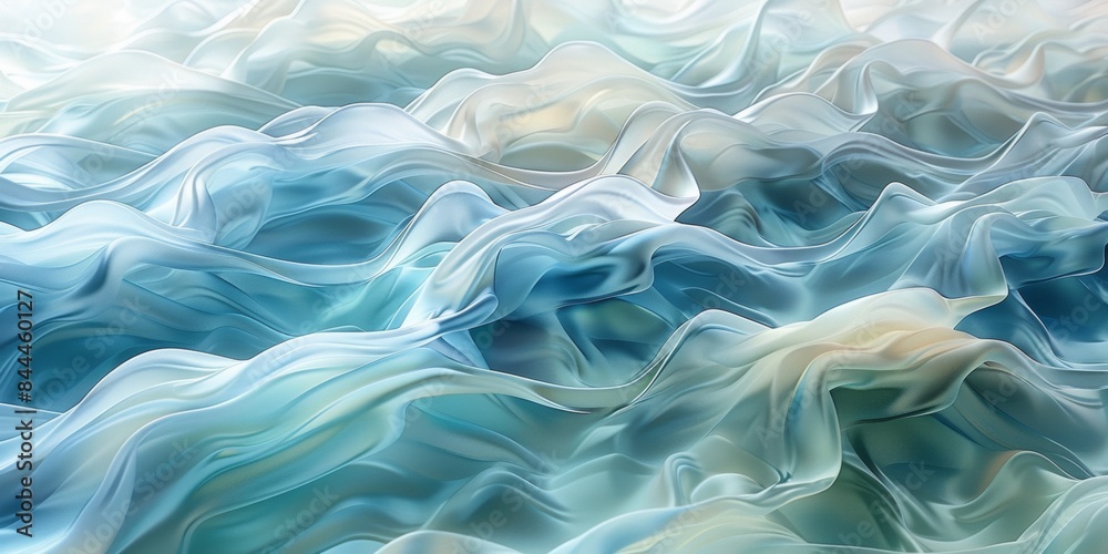 Abstract crystal glass is semi transparent. Water ripple. Bo Guang. Light blue and light green. Light and bright colors. Abstract crystal glass is semi transparent. Water ripple. Bo Guang. Light blue and light green. Light and bright colors.