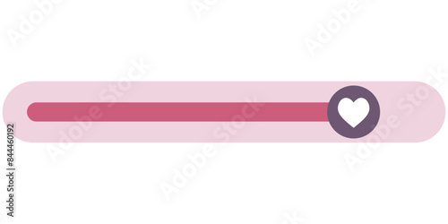 Progress status bar flat icon isolated on white background.