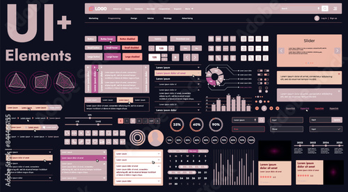 These graphic components provide a comprehensive approach to the development of interfaces that meet modern requirements for functionality and aesthetics in Internet resources.