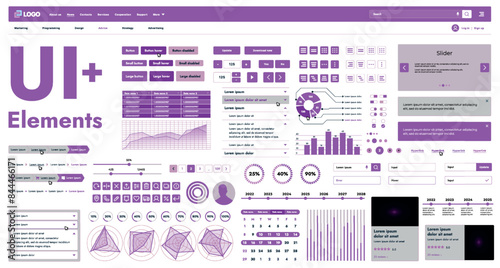 These graphic components provide a comprehensive approach to the development of interfaces that meet modern requirements for functionality and aesthetics in Internet resources.