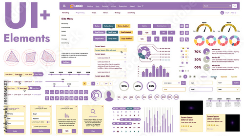 These graphic components provide a comprehensive approach to the development of interfaces that meet modern requirements for functionality and aesthetics in Internet resources.