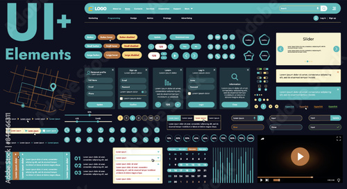 These graphic components provide a comprehensive approach to the development of interfaces that meet modern requirements for functionality and aesthetics in Internet resources.