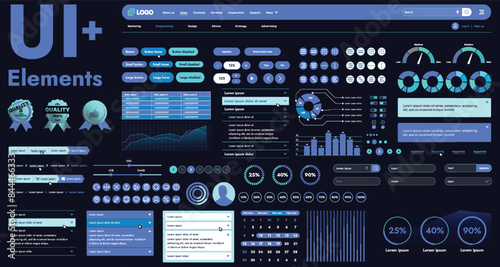 These graphic components provide a comprehensive approach to the development of interfaces that meet modern requirements for functionality and aesthetics in Internet resources.