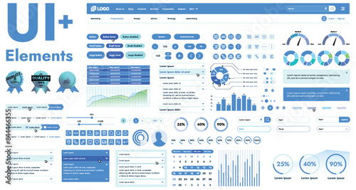These graphic components provide a comprehensive approach to the development of interfaces that meet modern requirements for functionality and aesthetics in Internet resources.