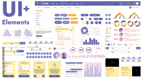 These graphic components provide a comprehensive approach to the development of interfaces that meet modern requirements for functionality and aesthetics in Internet resources.