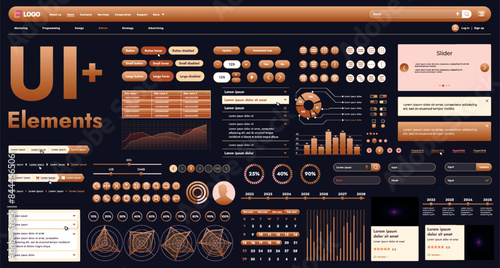 These graphic components provide a comprehensive approach to the development of interfaces that meet modern requirements for functionality and aesthetics in Internet resources.