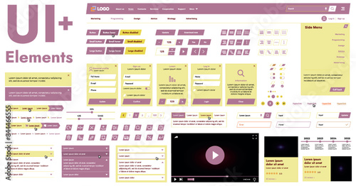 These graphic components provide a comprehensive approach to the development of interfaces that meet modern requirements for functionality and aesthetics in Internet resources.