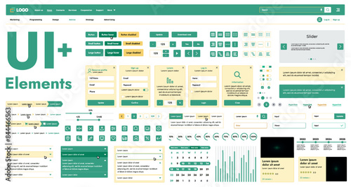 These graphic components provide a comprehensive approach to the development of interfaces that meet modern requirements for functionality and aesthetics in Internet resources.