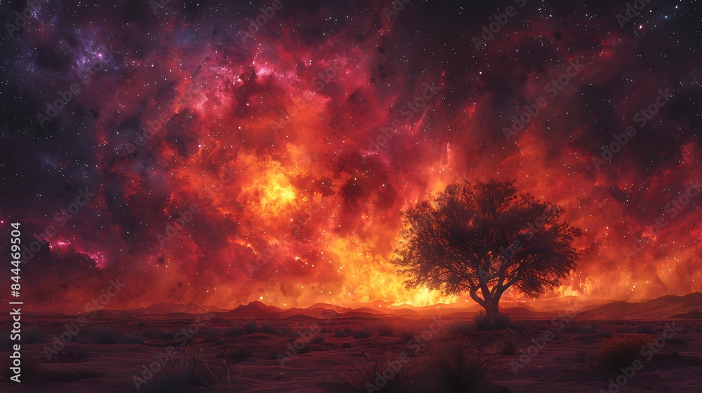 fire burning in the forest fire burning in the forest