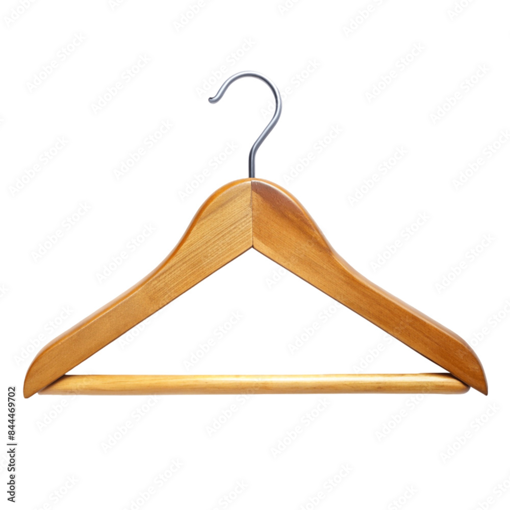 Wooden hanger. isolated on transparent background.