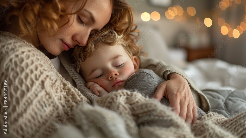 Mother and Child Napping Together. Mother and Child Napping Together.