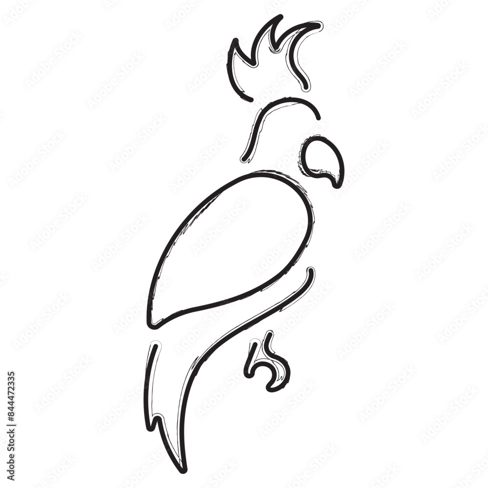 parrot brush strokes on a white background. Vector illustration. parrot brush strokes on a white background. Vector illustration.