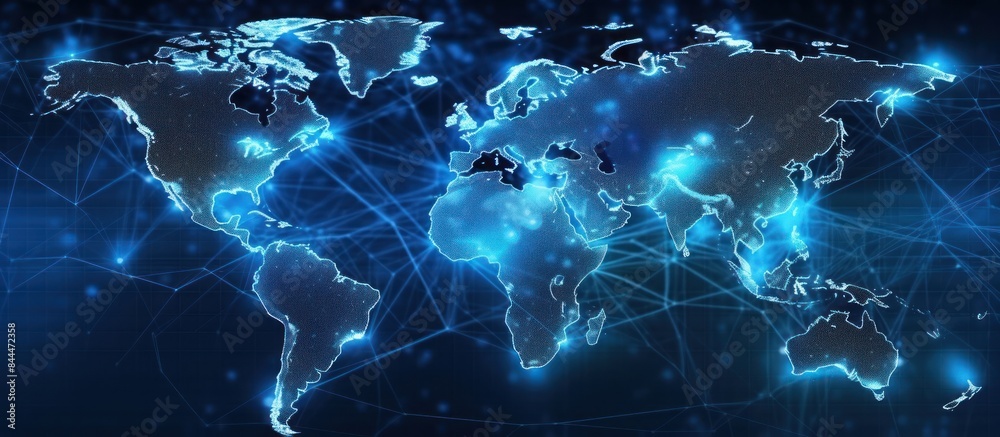 World map. global social Network technology concept World map. global social Network technology concept