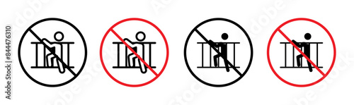 No Climbing Allowed Sign Ensure Safety by Restricting Climbing Activities