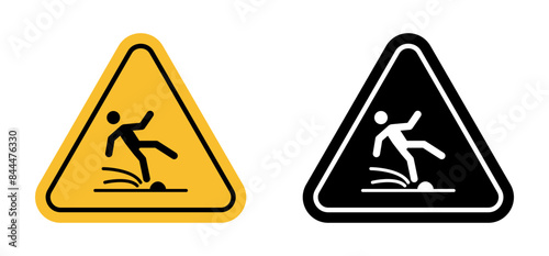 Slip Hazard Warning Sign Prevent Falls in Slippery Areas