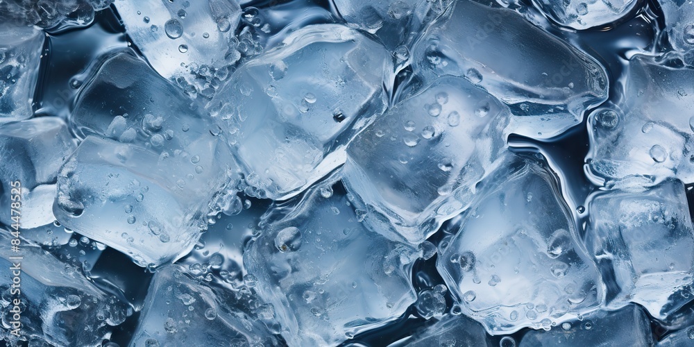 Ice frozen water cybe transparent decorative background view Ice frozen water cybe transparent decorative background view