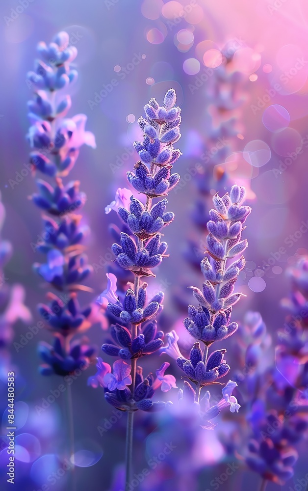 Close-up of lavender flowers in a field, with a soft, dreamy background. Close-up of lavender flowers in a field, with a soft, dreamy background.