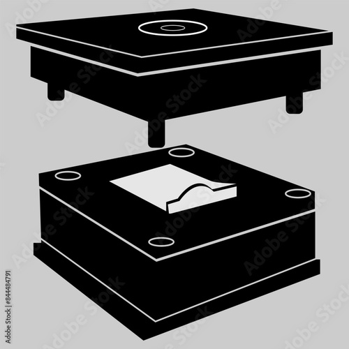 plastic injection molding icon vectors illustration symbol design