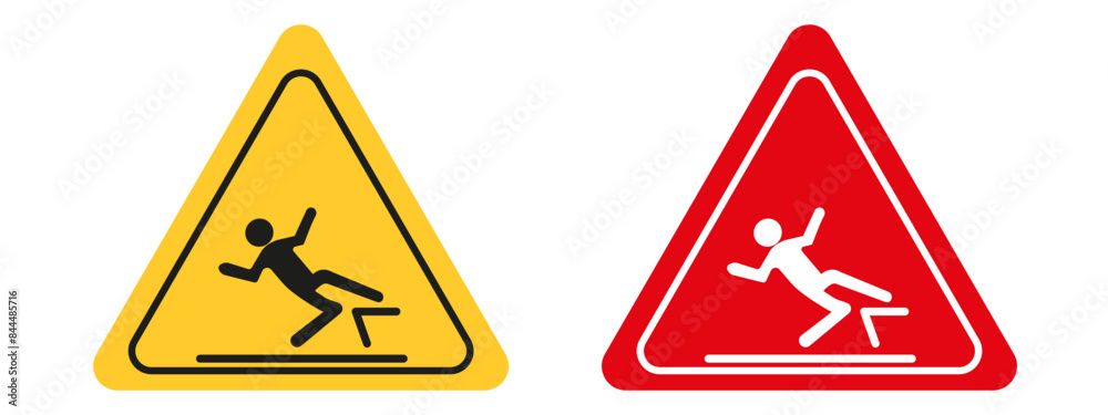 Slip Risk Warning Sign Prevent Falls in Wet and Slippery Areas Slip Risk Warning Sign Prevent Falls in Wet and Slippery Areas