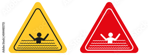 Drowning Risk Safety Sign Promote Safety in Water Hazard Areas