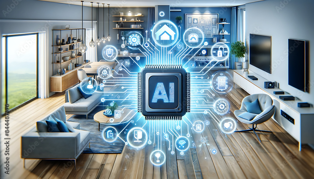 A stock photo showing AI chipsets embedded in consumer electronics for smarter homes. A stock photo showing AI chipsets embedded in consumer electronics for smarter homes.