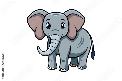 illustration of an elephant with a white background. Art   Illustration