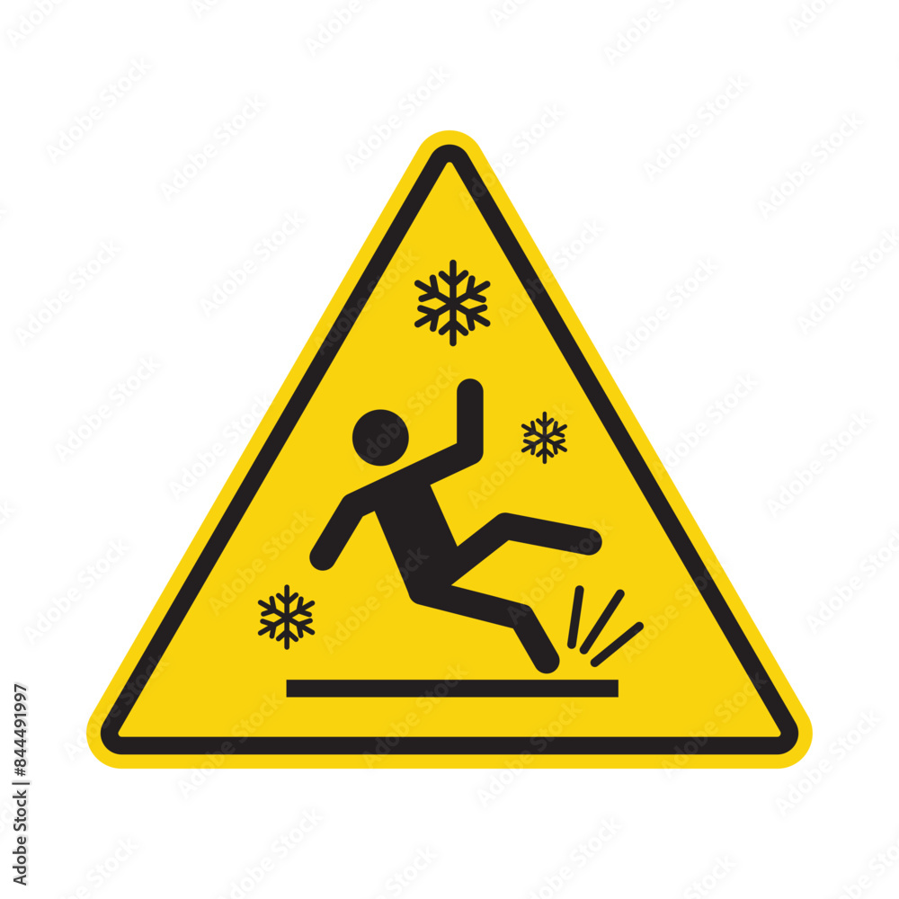 Slippery Ice Warning Sign Promote Safety in Icy Conditions Slippery Ice Warning Sign Promote Safety in Icy Conditions