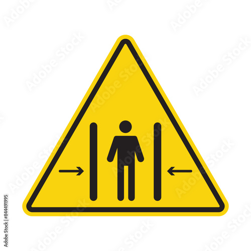 Crushing Hazard Warning Sign Ensure Safety in Crushing Zones