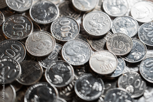 Indonesian Rupiah Coins Close-Up