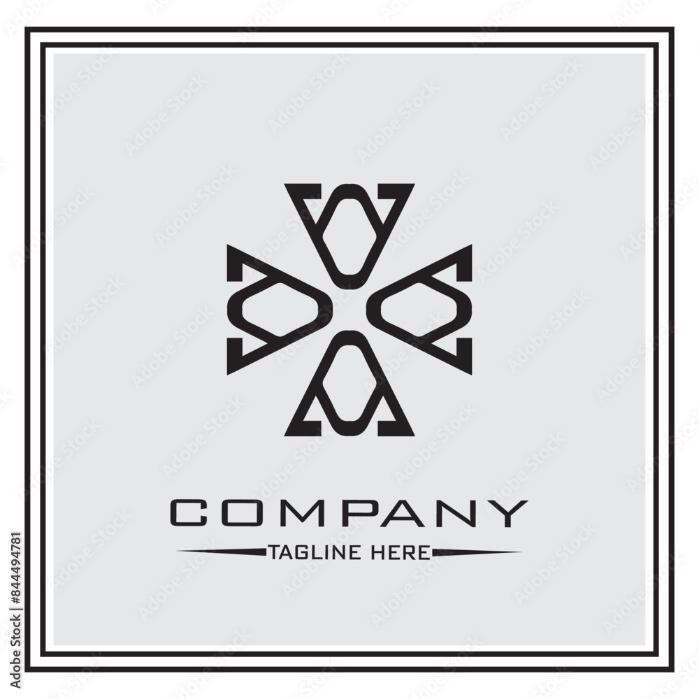 abstract logo design, black and white geometric technology icon abstract logo design, black and white geometric technology icon