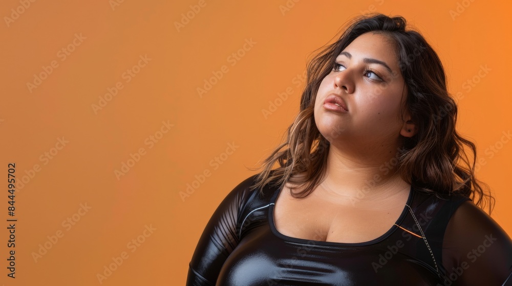 A woman with a confident expression A woman with a confident expression